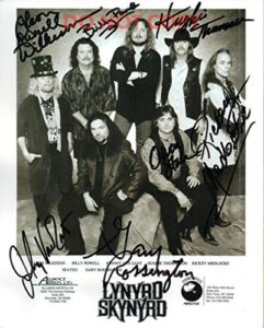 lynyrd skynyrd rock band reprint signed 8×10″ promo photo #2 rp