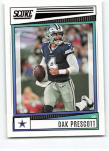 2022 score #225 dak prescott dallas cowboys nfl football trading card