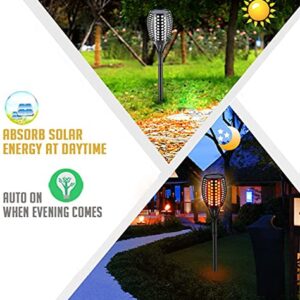 Aityvert Upgraded Larger Solar Torch Lights, Waterproof Outdoor Dancing Flames Lights, Flickering Flames Garden Lights, Landscape Decoration Pathway Patio Lights 43" 96 LED (6)