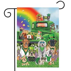 Lucky Pups St. Patrick's Day Garden Flag Dogs Humor 12.5" x 18" Briarwood Lane