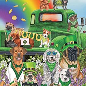 Lucky Pups St. Patrick's Day Garden Flag Dogs Humor 12.5" x 18" Briarwood Lane