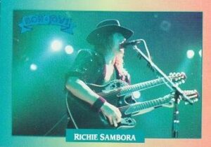 richie sambora trading card (bon jovi guitar legend) 1991 brockum rock music #154