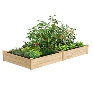 greenes fence best value cedar raised garden bed, 4′ x 8′ x 10.5″ – made in usa with north american cedar