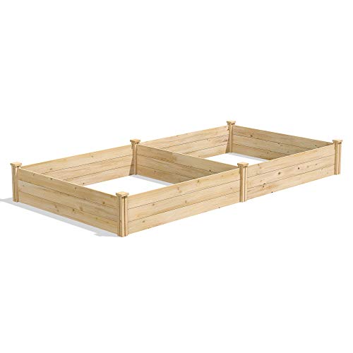 Greenes Fence Best Value Cedar Raised Garden Bed, 4' x 8' x 10.5" - Made in USA with North American Cedar