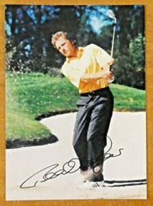 bernard langer golfer signed 5×7 photo with jsa sticker no card