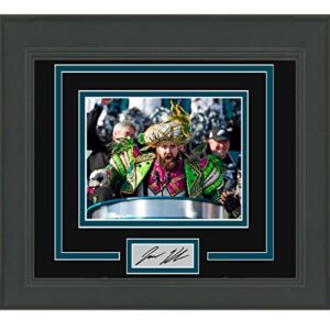 framed jason kelce facsimile laser engraved signature auto philadelphia eagles 15×16 football photo