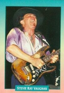 stevie ray vaughan trading card (double trouble) 1991 brockum rockcards #145