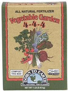 down to earth organic vegetable garden fertilizer 4-4-4, 1lb