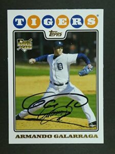 armando galarraga signed baseball card with jsa coa