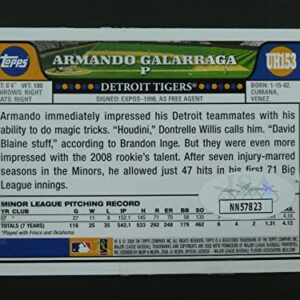 Armando Galarraga Signed Baseball Card with JSA COA