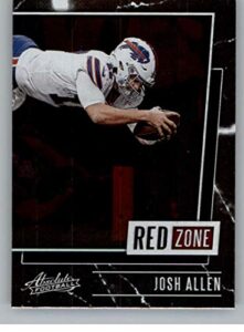 2020 panini absolute red zone football #7 josh allen buffalo bills official nfl trading card in raw (nm or better) condition