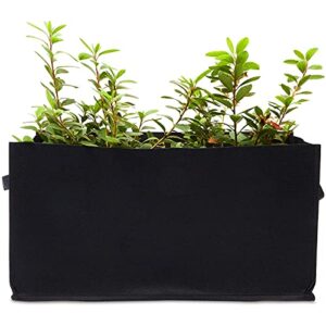 Rectangle Grow Bags with Handles for Vegetables, Fabric Planter (23.6 x 11.8 in, 3 Pack)