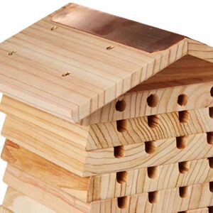 Wildlife World Interactive Wooden Bee House - Pollinator Bee Management System