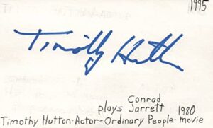 timothy hutton actor ordinary people movie autographed signed index card jsa coa