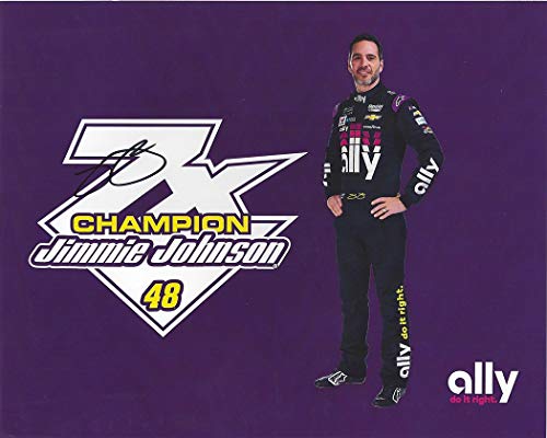 AUTOGRAPHED 2019 Jimmie Johnson #48 Ally Racing 7X CHAMPION (New Sponsor) Hendrick Motorsports Monster Cup Series Signed Collectible Picture 8X10 Inch NASCAR Hero Card Photo with COA