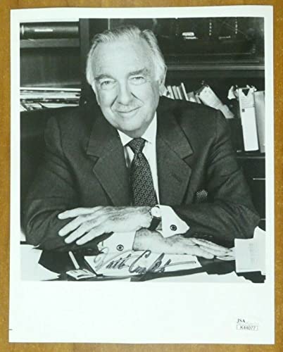 Walter Cronkite Signed 8x10 Photo with JSA Sticker No Card