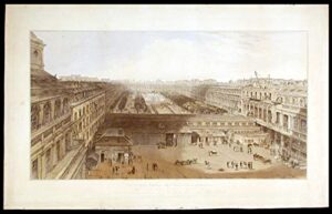 view of the palais royal, drawn in octr. 1827