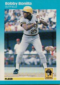 1987 fleer #605 bobby bonilla pittsburgh pirates mlb baseball card (rc – rookie card) nm-mt