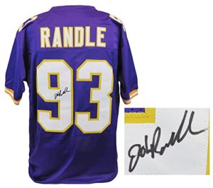 john randle signed purple t/b custom football jersey