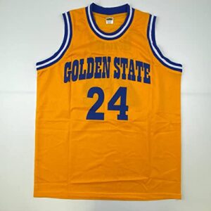 Autographed/Signed Rick Barry Golden State Yellow Basketball Jersey JSA COA