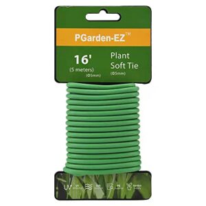 pgarden-ez green soft twist tie plant tie flexible tpr garden supply, for tomatoes roses vines organizing(16.4 feet/ 5 meters)…, 16 feet