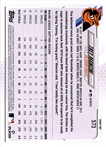 2021 Topps #573 Trey Mancini NM-MT Baltimore Orioles Baseball