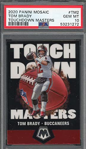 Tom Brady 2020 Panini Mosaic Touchdown Masters Football Card #TM2 Graded PSA 10