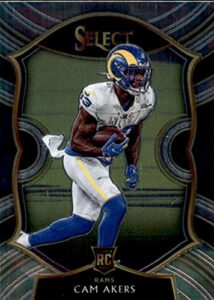 2020 panini select #55 rc- rookie card cam akers concourse los angeles rams nm-mt