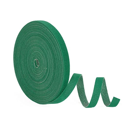 Reusable Plant Ties Velcro Straps,Green Nylon Plant Tie Strap Gardening Tape,Tomato Plant Support,Velcro Wire Ties for Cables(50 Foot x 0.47 Inch)