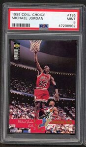 michael jordan 1995 upper deck collectors choice basketball card #195 graded psa 9 mint
