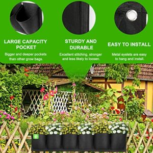 ANGTUO Hanging Wall Planters for Indoor Plants 6 Pockets New Upgraded Vertical Planter Plant Hanger for Hanging Garden Home Decoration