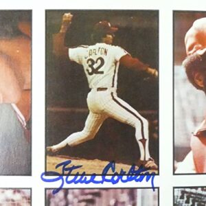 Steve Carlton Baseball HOF Signed Baseball Card Booklet with JSA COA