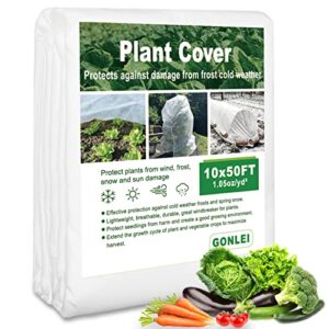 gonlei plant covers freeze protection 10x50ft（1.05 oz/yd²） garden cover plant floating row cover,vegetable frost blanket winter frost cloth plant freeze protection,floating blankets fabric plants
