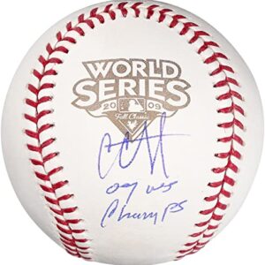 CC Sabathia New York Yankees Autographed 2009 World Series Logo Baseball with "09 WS Champs" Inscription - Autographed Baseballs