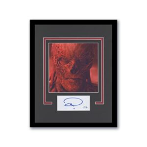 jamie campbell bower”stranger things” signed ‘vecna’ framed 11×14 display acoa
