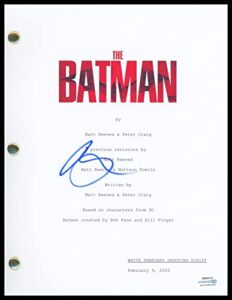 barry keoghan”the batman” autograph signed ‘the joker’ script screenplay acoa