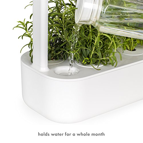 Click & Grow Indoor Herb Garden Kit with Grow Light | Easier Than Hydroponics Growing System | Smart Garden for Home Kitchen Windowsill | Vegetable & Herb Garden Starter Kit with 9 Plant pods, White