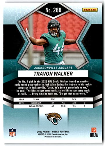 2022 Panini Mosaic #286 Travon Walker RC Rookie NFL Debut Jacksonville Jaguars