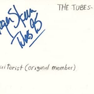 Roger Steen Guitarist Orig Member The Tubes Rock Band Signed Index Card JSA COA
