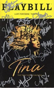 tina:the musical autographed nyc playbill+coa tina turner