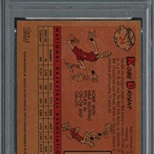 Kobe Bryant 2008 Topps 1958-59 Variation Basketball Card #24 Graded PSA 9