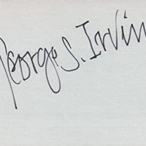 George S. Irving Actor 1976 George Abbott TV Movie Signed Index Card JSA COA