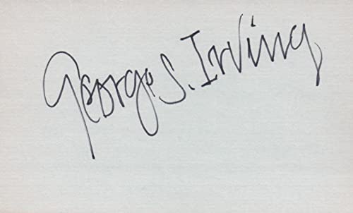 George S. Irving Actor 1976 George Abbott TV Movie Signed Index Card JSA COA