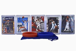 paul george (5) assorted basketball cards bundle – los angeles clippers indiana pacers okc thunder trading cards – # 13