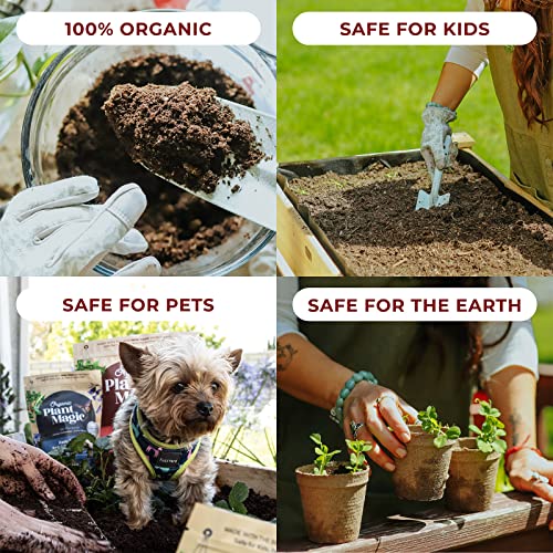 Compressed Organic Potting Soil for Garden, Plants & Vegetables - Expands 4x When Mixed with Water - Indoor or Outdoor Use - Plant Food Mix Derived from Natural Coconut Coir & Worm Castings Fertilizer