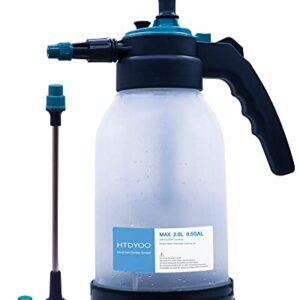 0.5 Gallon Hand Pump Sprayer, Hand Held Garden Sprayer, Water Spray Unit with Adjustable Nozzle and Extra Extended Spray