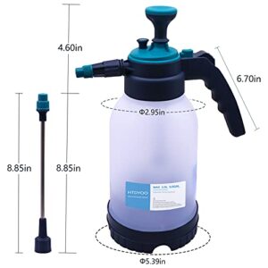 0.5 Gallon Hand Pump Sprayer, Hand Held Garden Sprayer, Water Spray Unit with Adjustable Nozzle and Extra Extended Spray