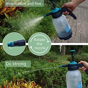 0.5 Gallon Hand Pump Sprayer, Hand Held Garden Sprayer, Water Spray Unit with Adjustable Nozzle and Extra Extended Spray