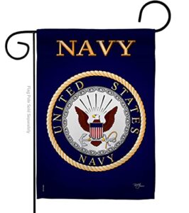 breeze decor us navy garden flag usn armed forces seabee official licensed united state american military veteran retire decorative, 13″x 18.5″, memorial day gifts made in usa