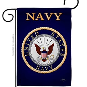 Breeze Decor US Navy Garden Flag USN Armed Forces Seabee Official Licensed United State American Military Veteran Retire Decorative, 13"x 18.5", Memorial Day Gifts Made in USA